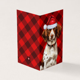 Vakantie Bretagne Spaniel Hond Rood Geplaagd Kerst Kaart
