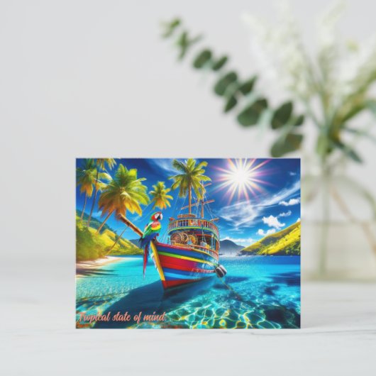 Vakantie briefkaart (Staand voorkant)