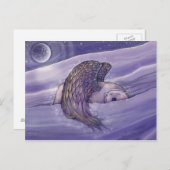 Vakantie Briefkaart Magisch gevleugeld Polar Beer  (Voorkant / Achterkant)