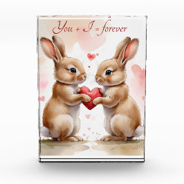 Vakantie Briefkaart Romantische Bunny Kaart Fotoblokken