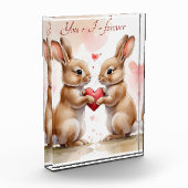 Vakantie Briefkaart Romantische Bunny Kaart Fotoblokken (Links)