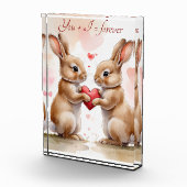 Vakantie Briefkaart Romantische Bunny Kaart Fotoblokken (Rechts)