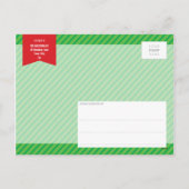 VAKANTIE BRIEFKAART:: rood neusrendier rudolf Feestdagenkaart (Achterkant)