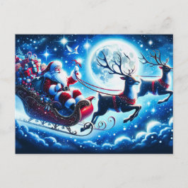 Vakantie Briefkaart Santa