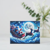 Vakantie Briefkaart Santa (Staand voorkant)