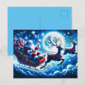 Vakantie Briefkaart Santa (Voorkant / Achterkant)