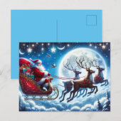 Vakantie Briefkaart Santa (Voorkant / Achterkant)