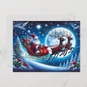 Vakantie Briefkaart Santa (Voorkant / Achterkant)