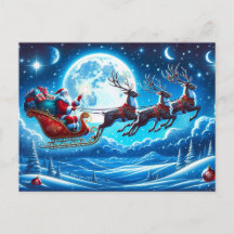 Vakantie Briefkaart Santa