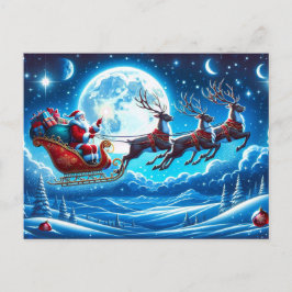 Vakantie Briefkaart Santa