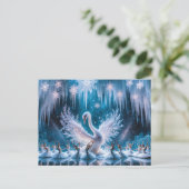 Vakantie Briefkaart Swan Dance (Staand voorkant)