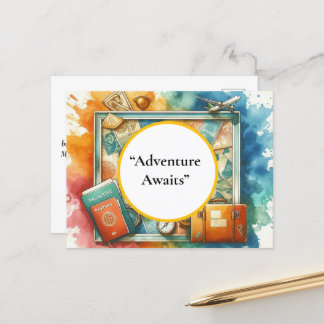 Vakantie Briefkaart, "Travel Vibes Briefkaart – Co
