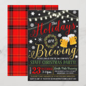 Vakantie Brouwerij Party Uitnodiging (Voorkant / Achterkant)