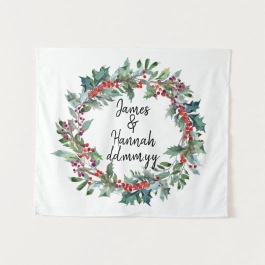 Vakantie Bruiloft Achtergrond Kerstmis Ceremonie P Wandkleed (Voorkant (horizontaal))