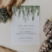 Vakantie bruiloft Bewaar de datum uitnodiging