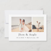 Vakantie bruiloft opslaan van de datum uitnodiging (Achterkant)