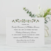 Vakantie bruiloft repetitie diner uitnodiging (Staand voorkant)