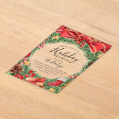 Vakantie Brunch Chic Bloemen Kerstfeest Acryl Uitnodigingen (Laagn)