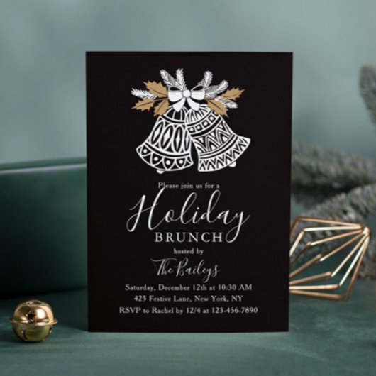 Vakantie brunch | Kerstbrunch Chique Bells Kaart
