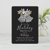 Vakantie brunch | Kerstbrunch Chique Bells Kaart (Staand voorkant)