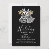 Vakantie brunch | Kerstbrunch Chique Bells Kaart (Voorkant)