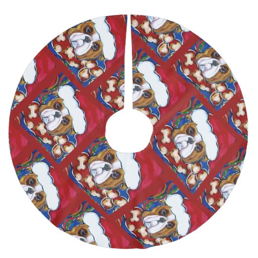 Vakantie Bulldog Kerstboom Rok (Voorkant)