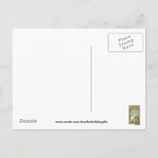  vakantie Bunny Easter Briefkaart (Achterkant)