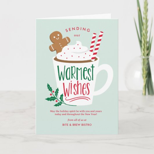 Vakantie Cacao Zakelijk Vakantie Groet Kaart (Voorkant)