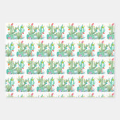 Vakantie Cactus Cacti Woestijn Kerstmis Inpakpapier Vel (Voorkant)