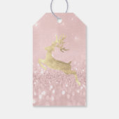 Vakantie cadeau Label grijs glitter roze goudrenke Cadeaulabel (Achterkant)