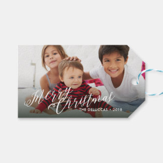 Vakantie cadeau Label *Merry Scriptmas* Cadeaulabel