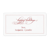 Vakantie cadeau label of label (Voorkant)