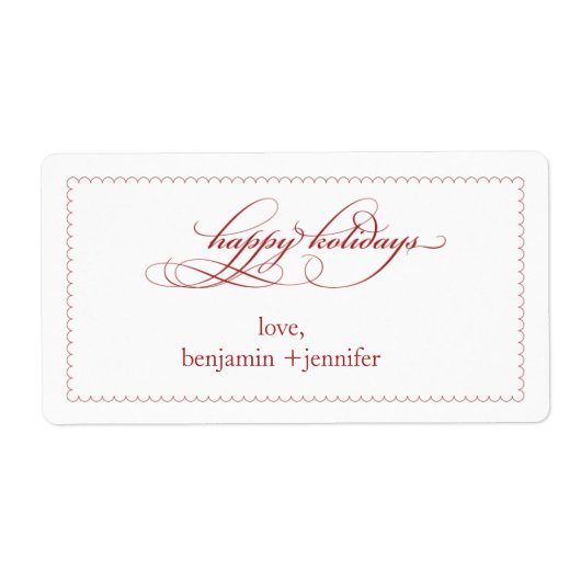 Vakantie cadeau label of label (Voorkant)