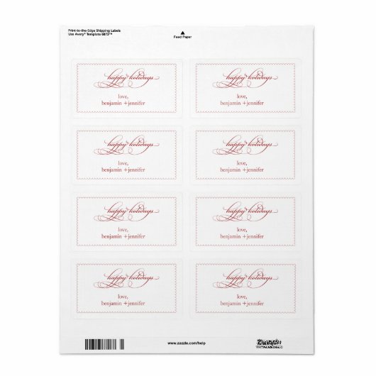 Vakantie cadeau label of label (Full Sheet)