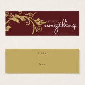 VAKANTIE CADEAU LABEL :: Vette wijnstok 2 Mini Visitekaartjes (Voorkant /achterkant)