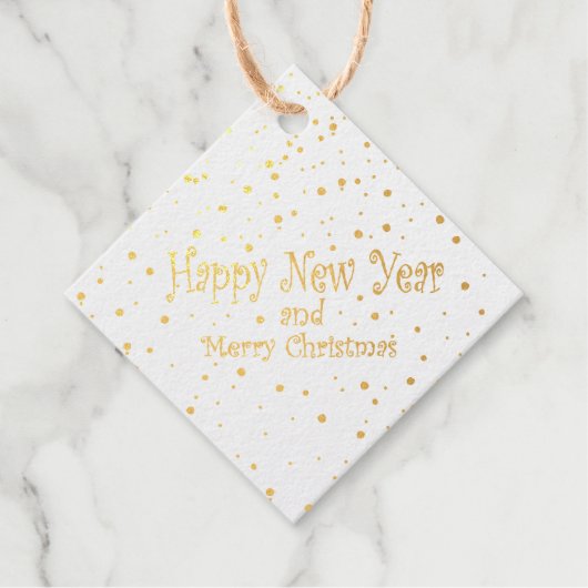 Vakantie cadeau labels met glitter goud (Voorkant)