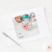 Vakantie cadeau labels met kerst ornamenten (Envelop)
