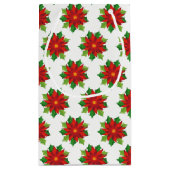 Vakantie-cadeau-poinsettias Klein Cadeauzakje (Achterkant)