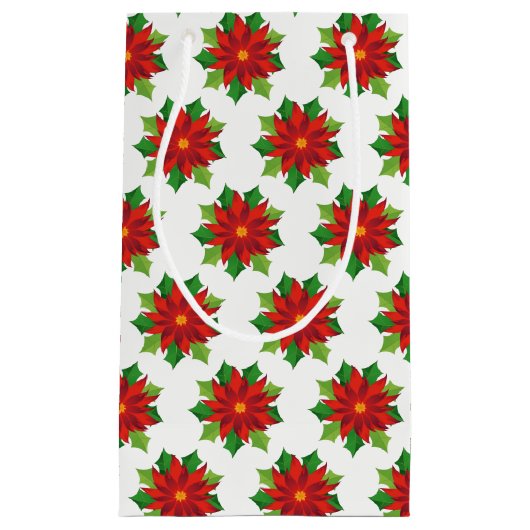 Vakantie-cadeau-poinsettias Klein Cadeauzakje (Voorkant)