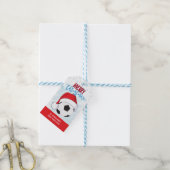 Vakantie Cadeau Sport Voetbal Kerstmis Cadeaulabel (Met Touw)