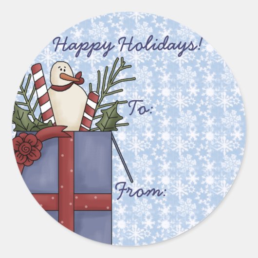 Vakantie cadeau stickers (Voorkant)