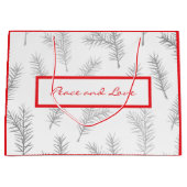  VAKANTIE CADEAU TAS PINE NAALDEN ROOD GROOT CADEAUZAKJE (Voorkant)