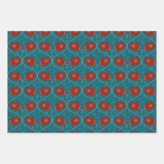 Vakantie cadeau wrap trio inpakpapier vel (Voorkant 2)