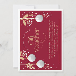 Vakantie cadeaubon feestdagenkaart