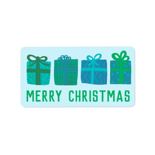 Vakantie Cadeaus Schattige Handgetekende VROLIJKE  Etiket (Voorkant)