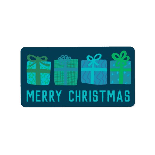 Vakantie Cadeaus Schattige Handgetekende VROLIJKE  Etiket (Voorkant)