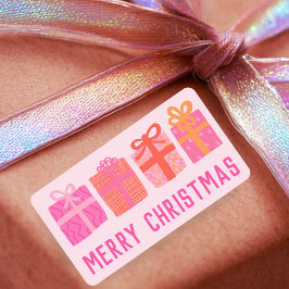 Vakantie Cadeaus Schattige Handgetekende VROLIJKE  Etiket