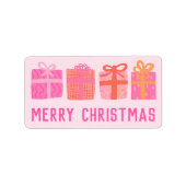 Vakantie Cadeaus Schattige Handgetekende VROLIJKE  Etiket (Voorkant)