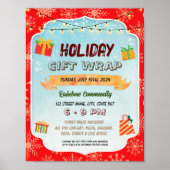 Vakantie cadeauverpakking event sjabloon poster (Voorkant)