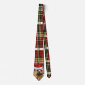 Vakantie Cairn Terrier Hond en Plaid Kerstmis Stropdas (Voorkant)